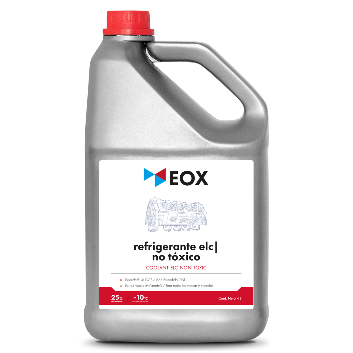 [AC07] Refrigerante ELC No Tóxico - Bidón 4 L / Magenta Flúor