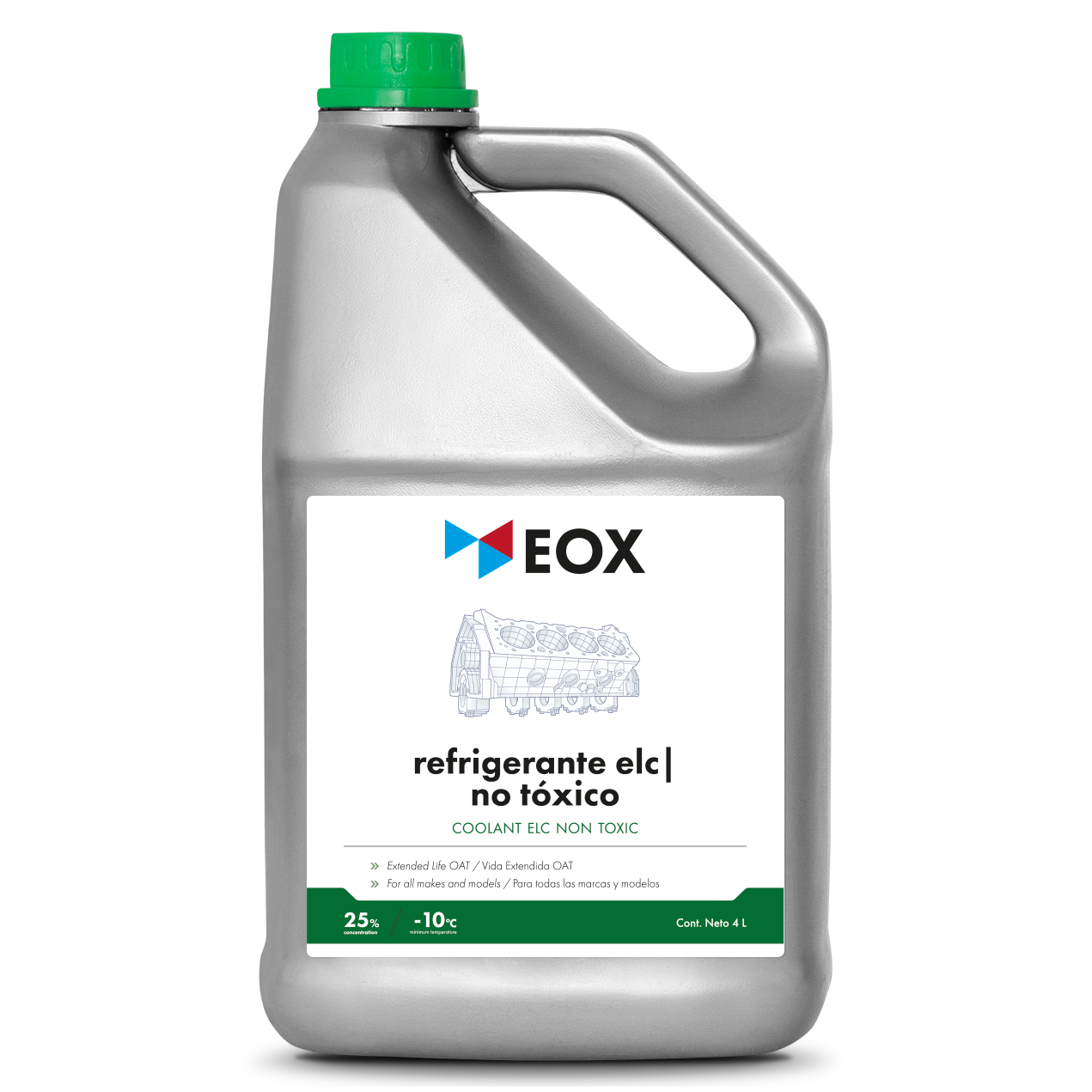 [AC07] Refrigerante ELC No Tóxico | Coolant ELC Non Toxic 25% (-10°C)
