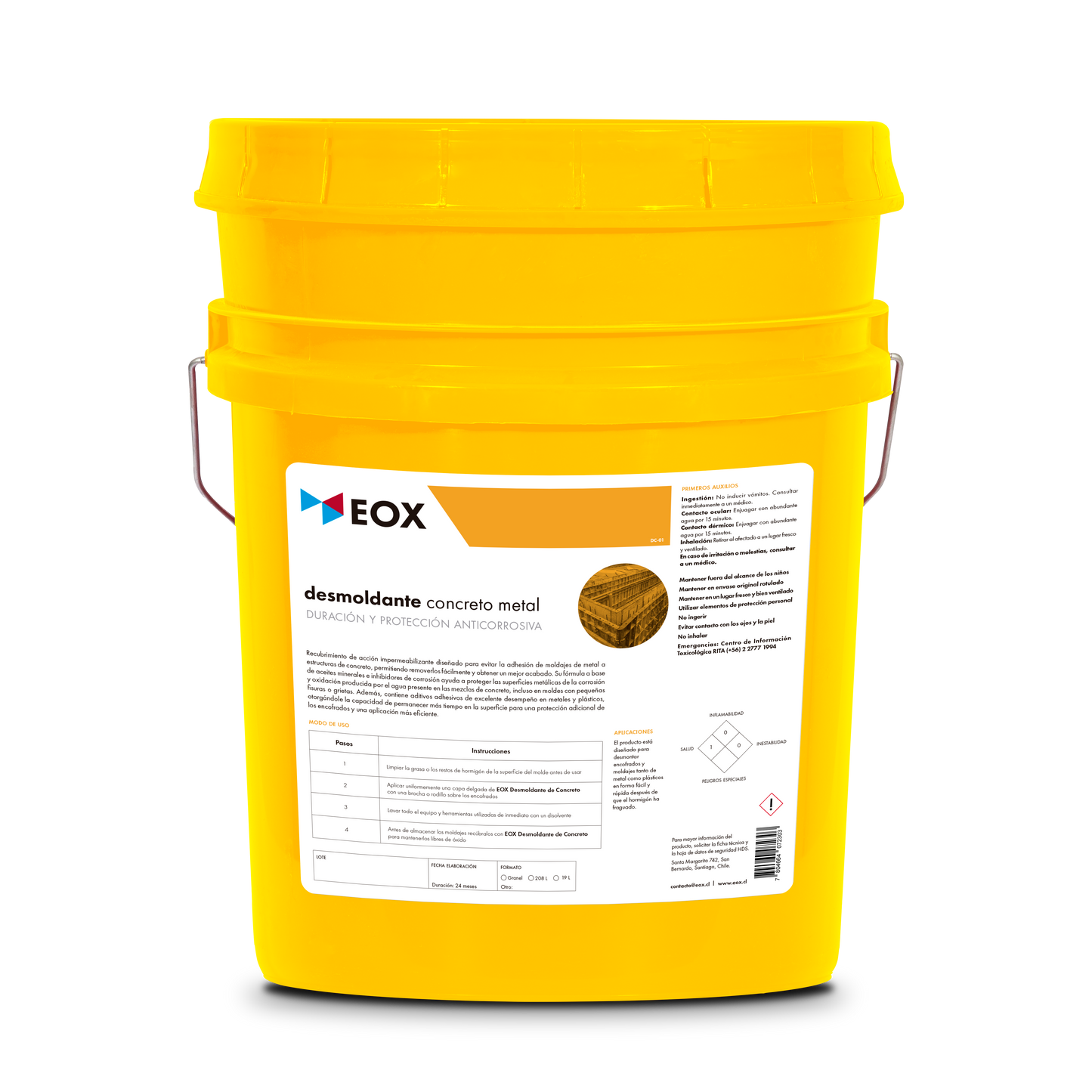 [DC01] Desmoldante Concreto Metal | Duración y Protección Anticorrosiva