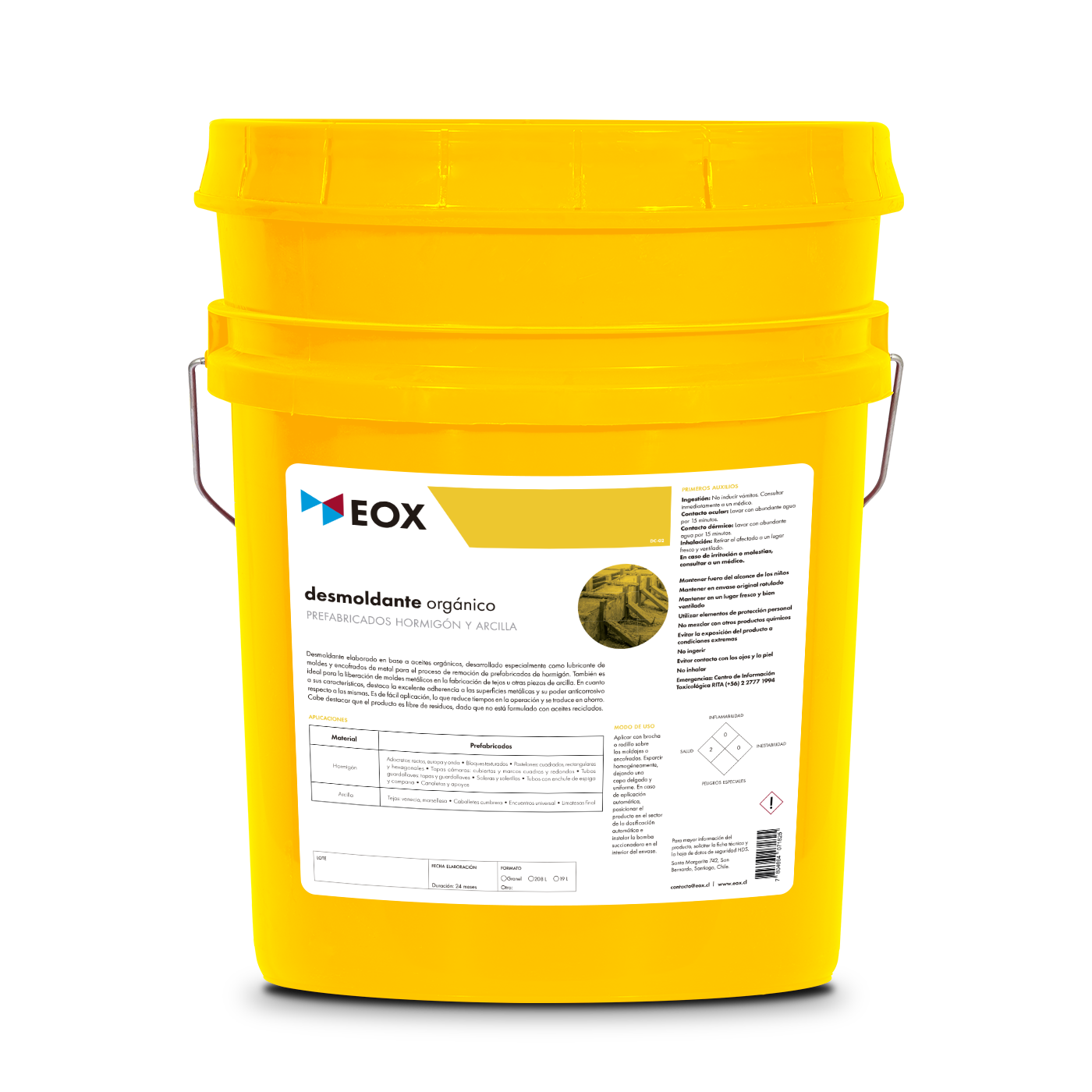 [DC02] Desmoldante Orgánico | Prefabricados Hormigón y Arcilla