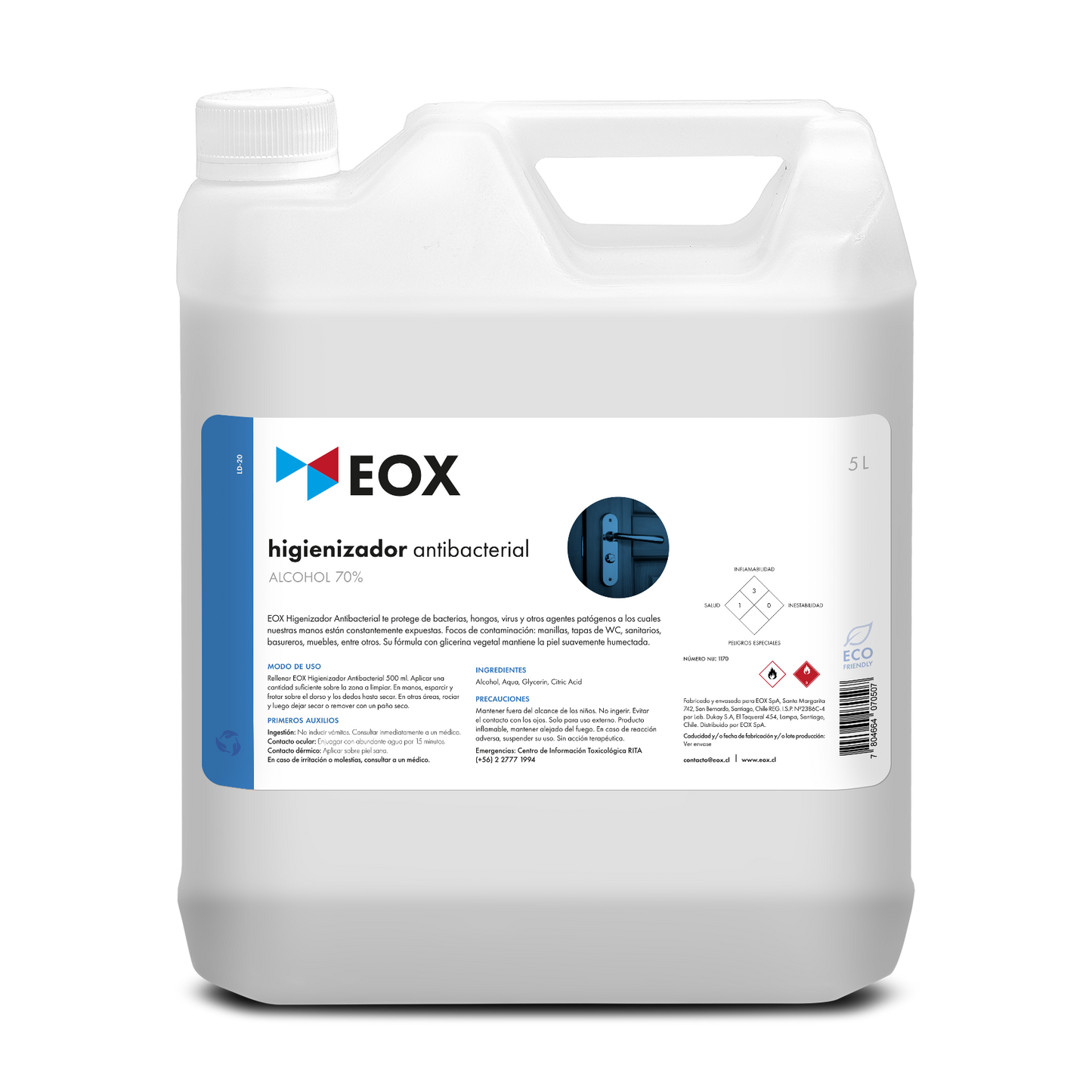 [LD20] Higienizador Antibacterial | Alcohol 70%