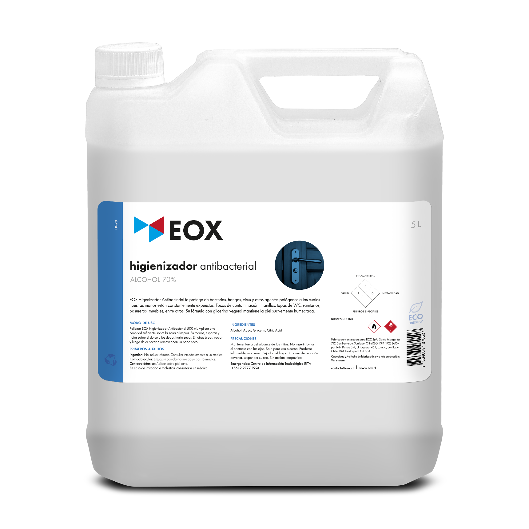 [LD20] Higienizador Antibacterial | Alcohol 70%