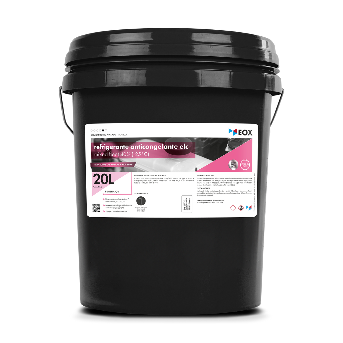 [AC0802] Refrigerante Anticongelante ELC - Balde 20 L / Magenta Flúor