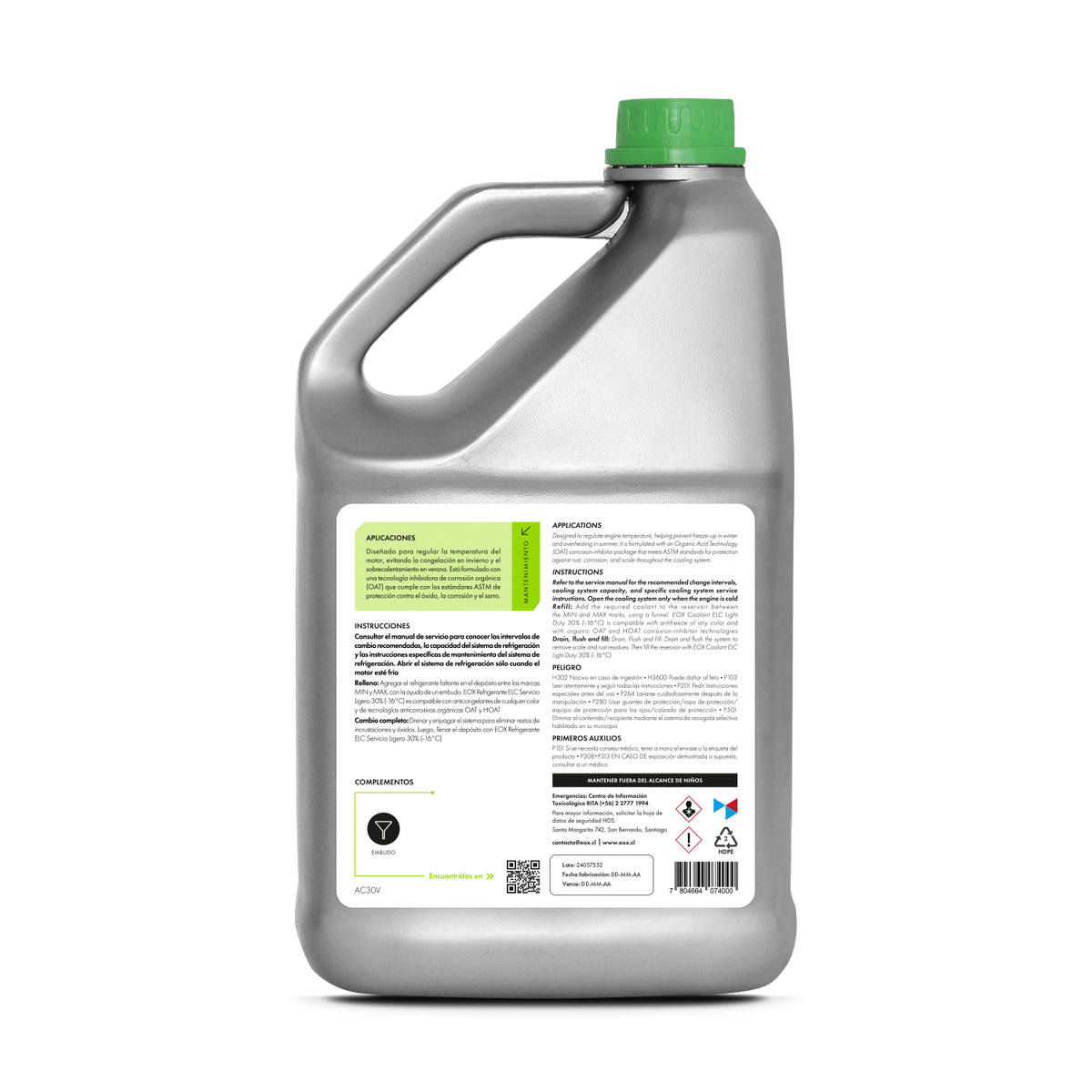 [AC30] Refrigerante ELC Servicio Ligero | Coolant ELC Light Duty 30% (-16ºC)