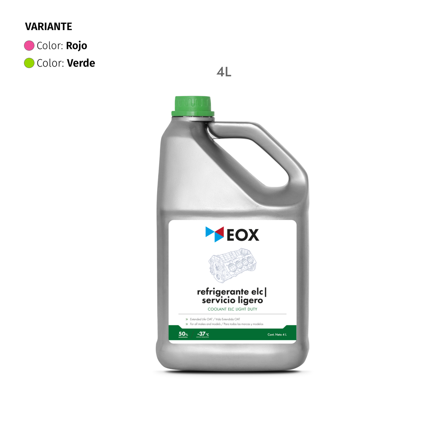 [AC50] Refrigerante ELC Servicio Ligero | Coolant ELC Light Duty 50% (-37°C)