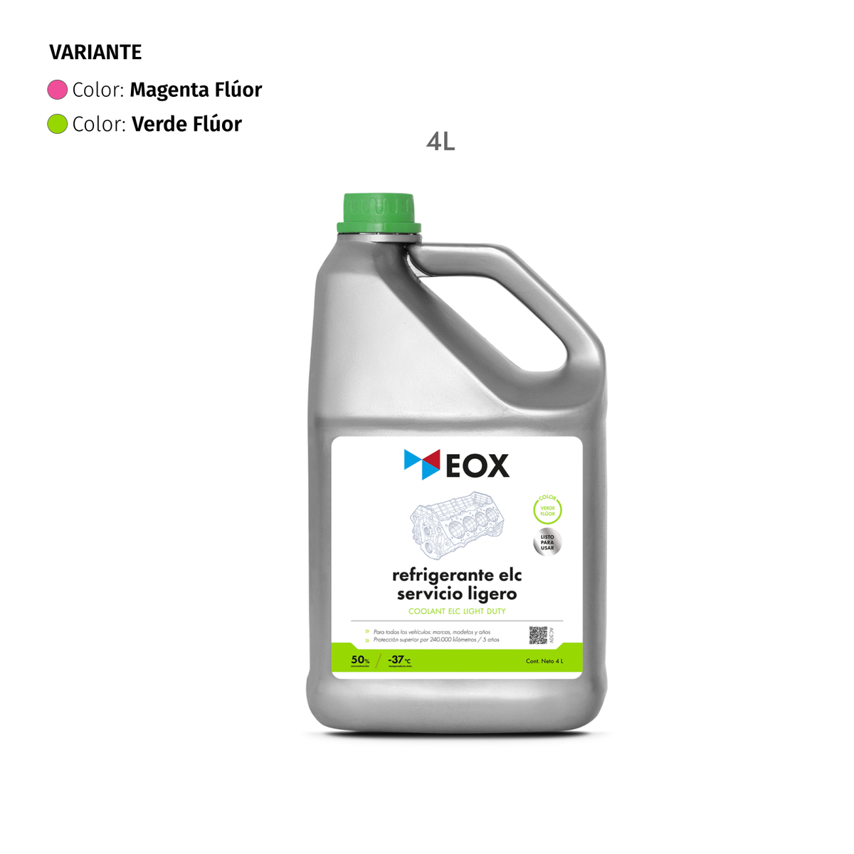 [AC50] Refrigerante ELC Servicio Ligero | Coolant ELC Light Duty 50% (-37°C)