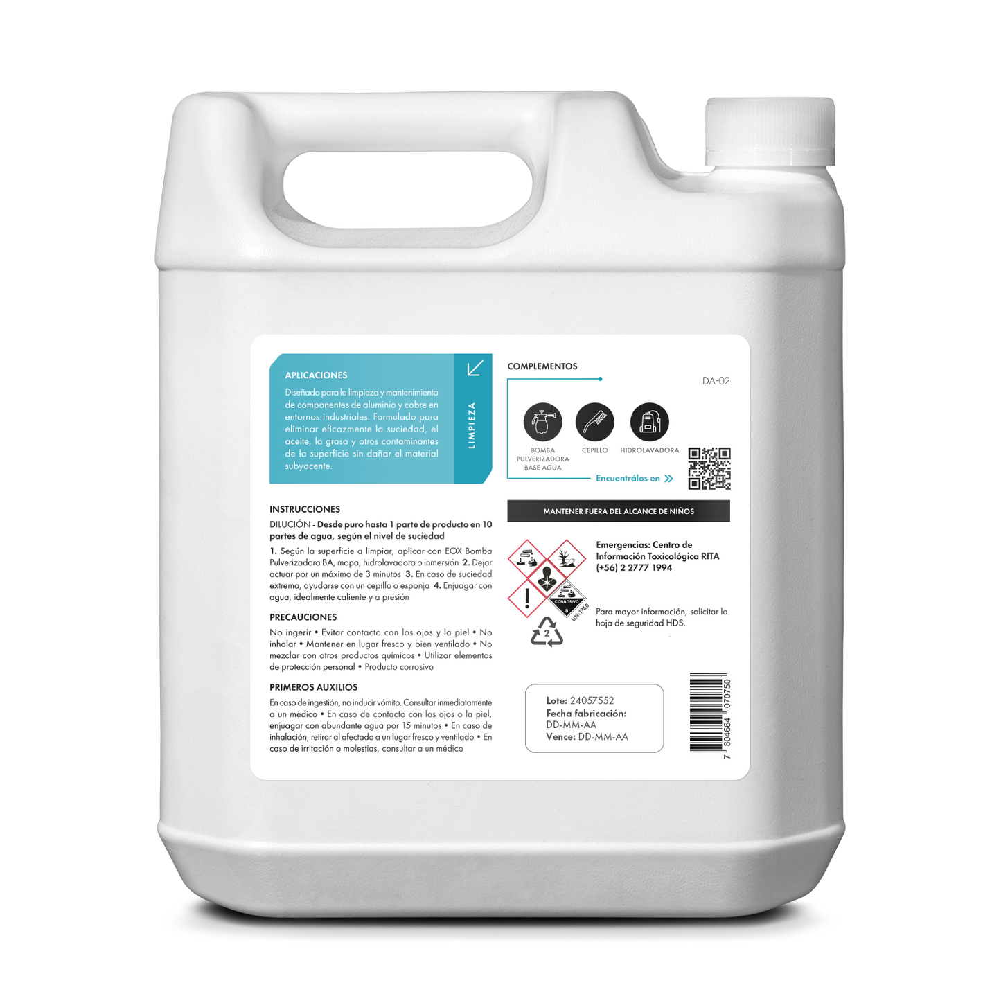 [DA02] Desengrasante Metales Blandos | Industrial