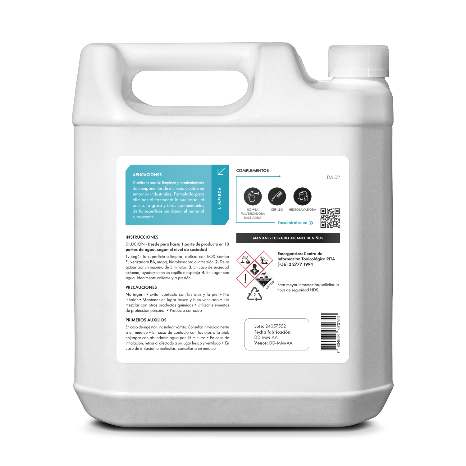 [DA02] Desengrasante Metales Blandos | Industrial