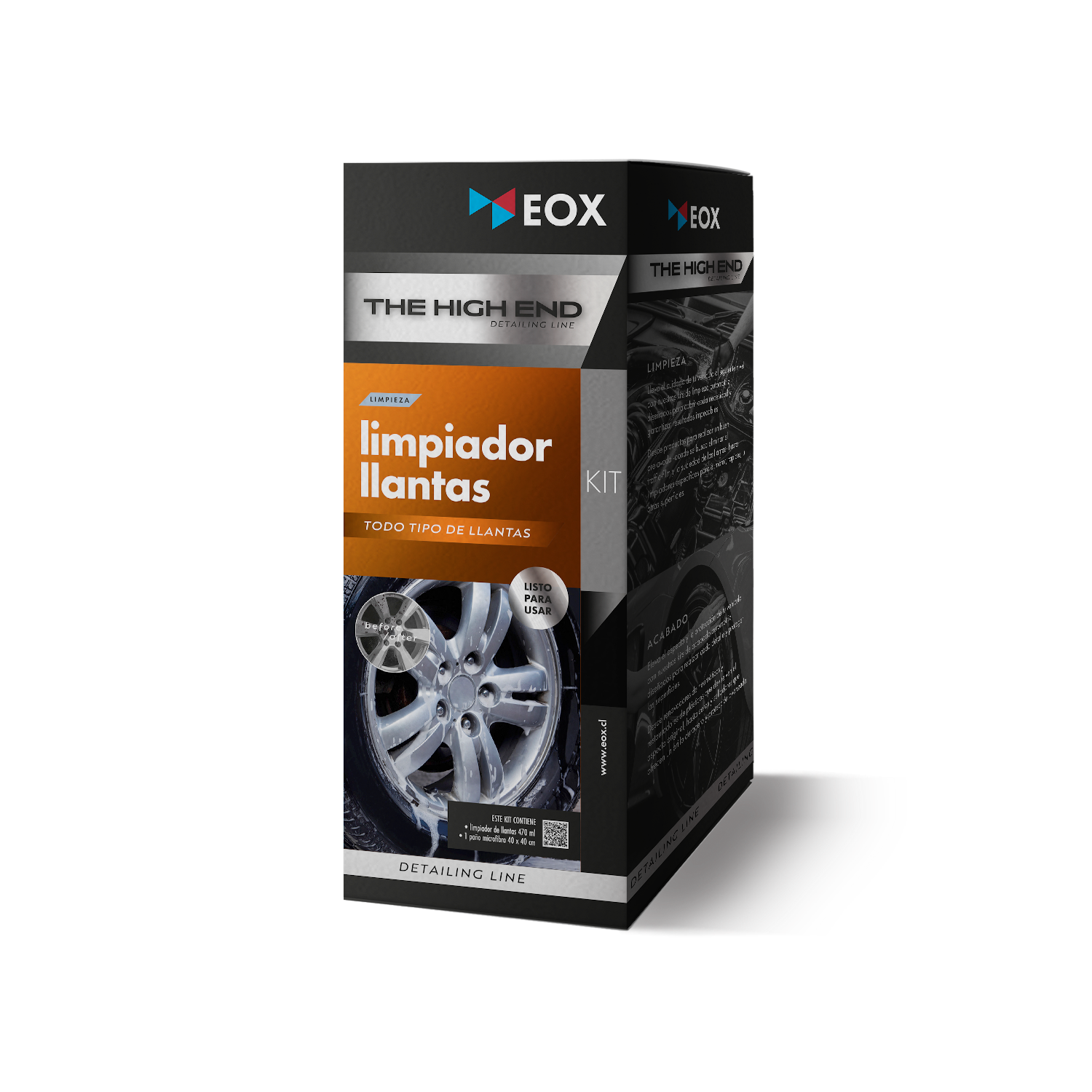 [KIT-DA11] Limpiador de Llantas | Incluye Paño Microfibra 40x40