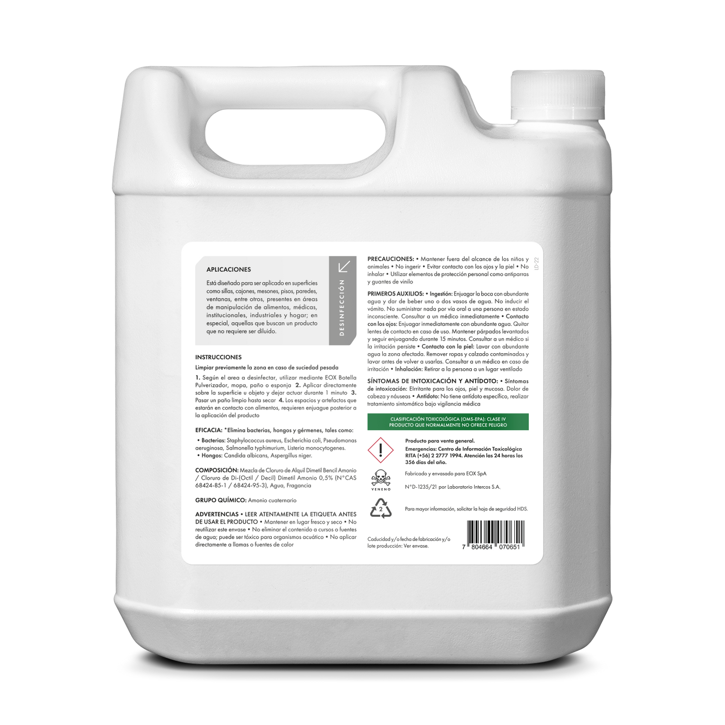 [LD22] Desinfectante de Superficies | Listo para Usar 0,5%