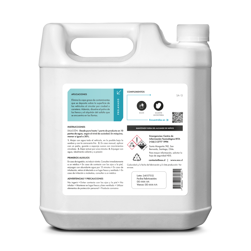 [SA13] Prelavado Alcalino | Concentrado